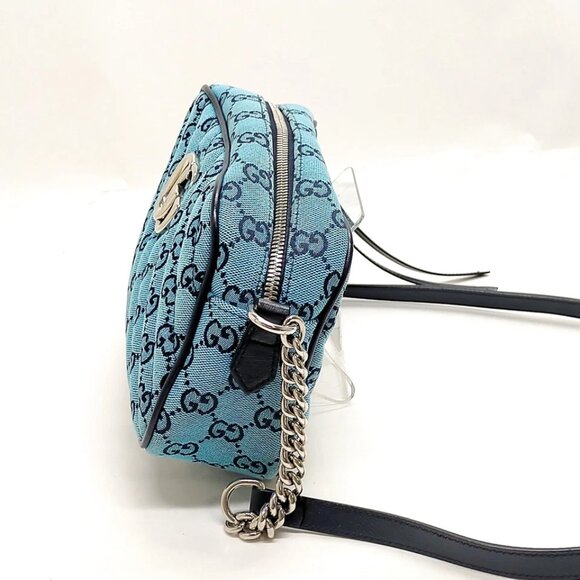 Gucci Crossbody bag Blue Canvas 850-042425 - Picture 3 of 14